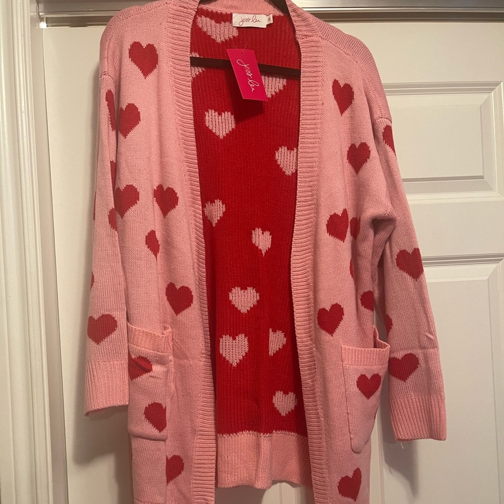 NWT Heart Cardigan Sweater